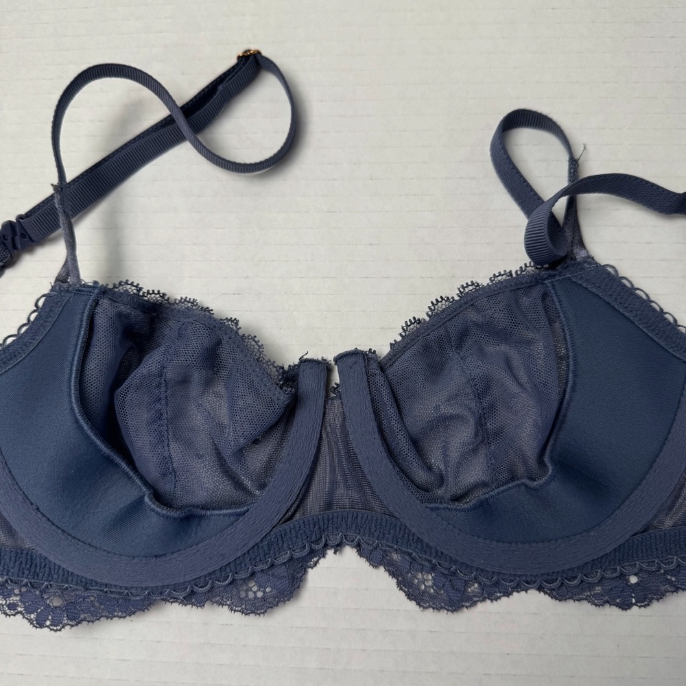 Victoria's Secret Dream Angels push-up without padding blue mesh 32C - Picture 5 of 7